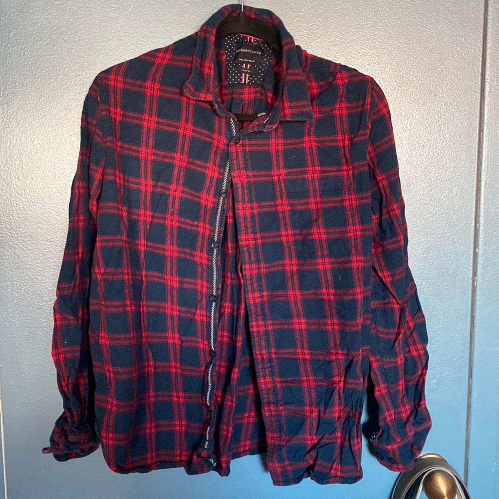 Denim & Flower Flannel Shirt